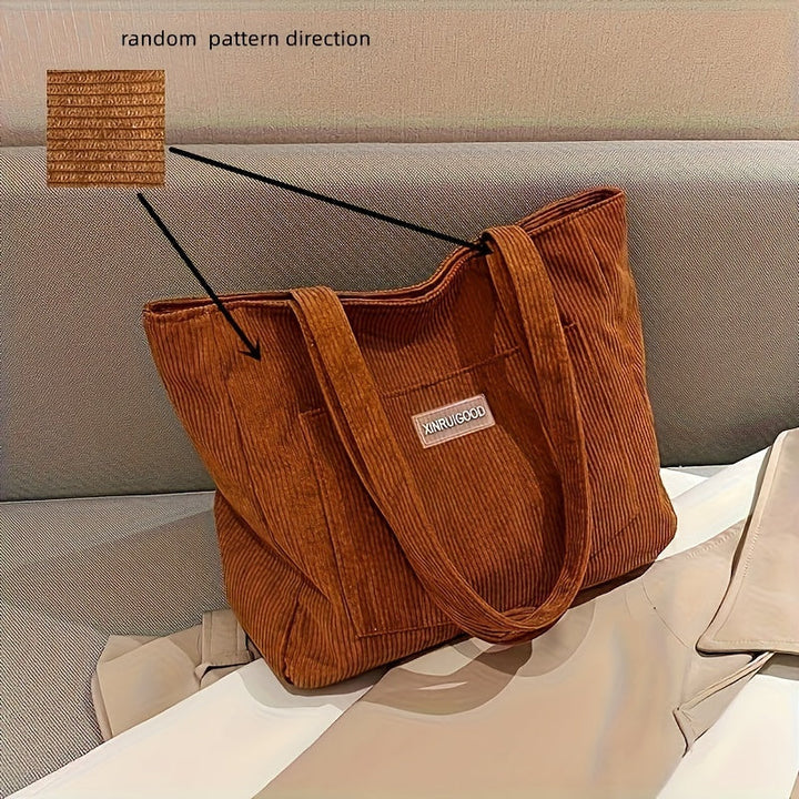 Drune | Elegante Damen-Tasche Aus Hochwertigem Cordstoff Vegan Leather