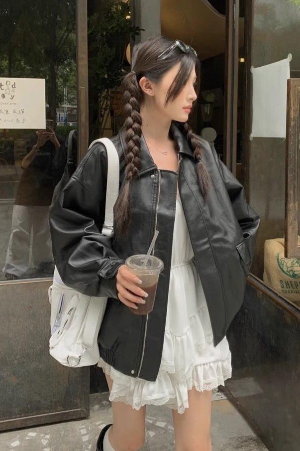 Drune | Länge Oversized Motorradjacke