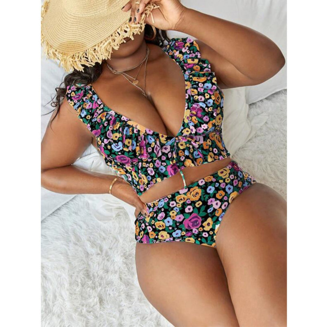 Drune | Großer bedruckter geteilter Bikini