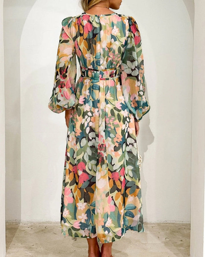 Drune | Boho Blumen Maxi Kleid