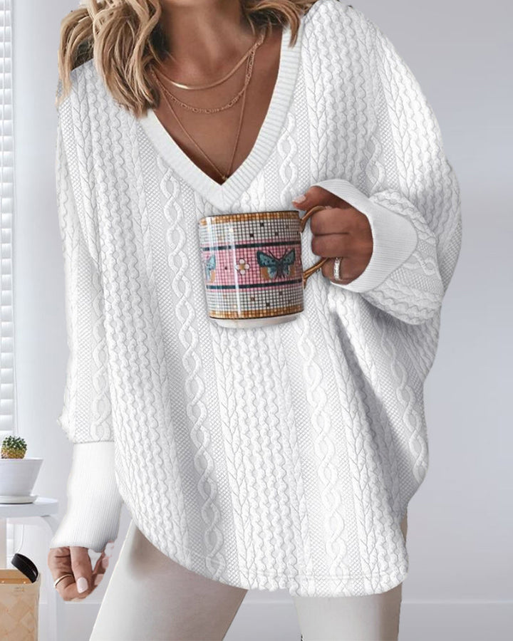 Drune | Sweatshirt mit V-Ausschnitt
