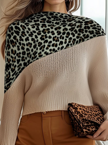 Drune | Leopardmusterter Strickpullover Modern und Schick Einzigartiges Design