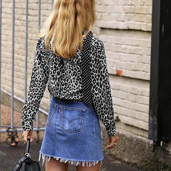 Drune | Trendige Bluse Im Leo-Muster