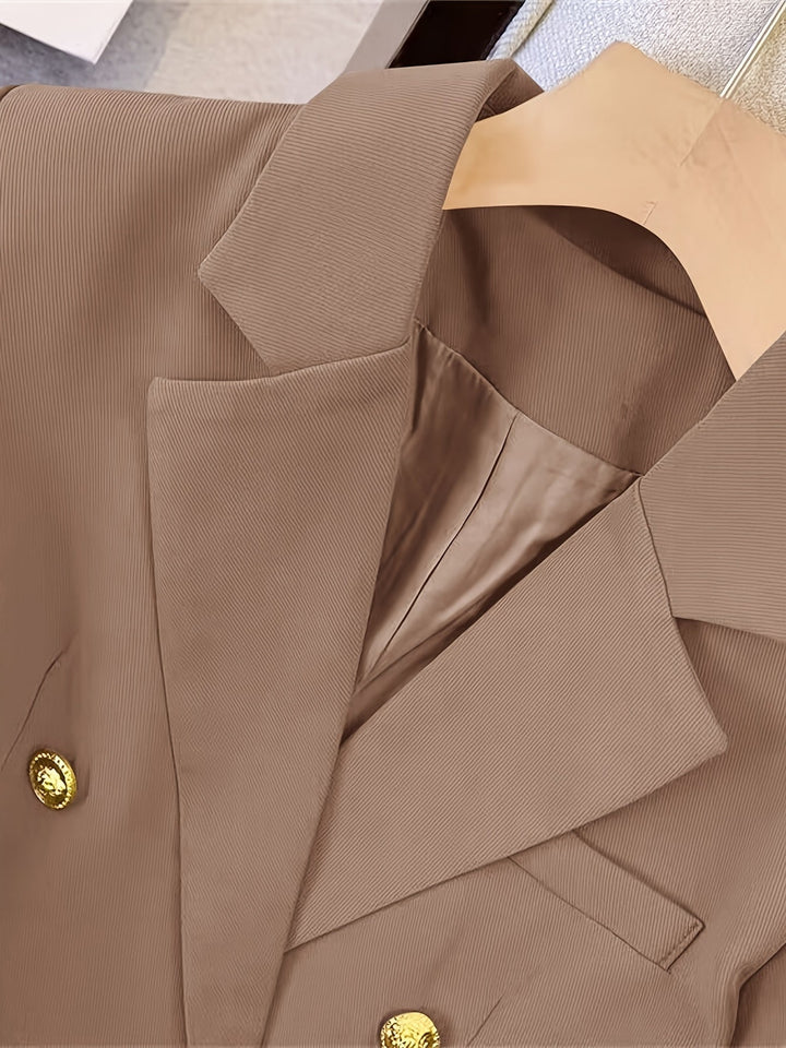 Drune | Eleganter Slim Fit Damenblazer Mit Goldenen Knöpfen