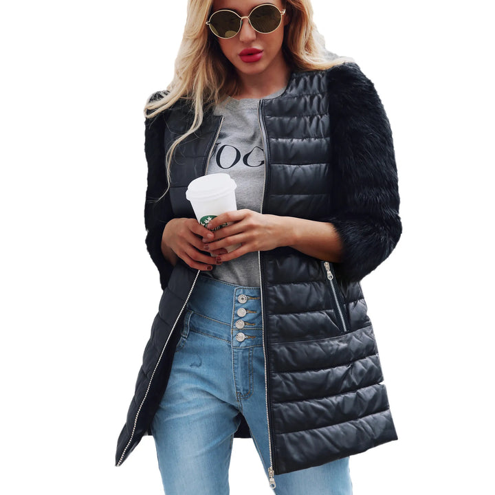 Drune | Synthetische PU-Winterjacke für Damen