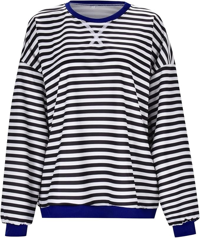Drune | Gemütlicher Oversized Gestreifter Pullover
