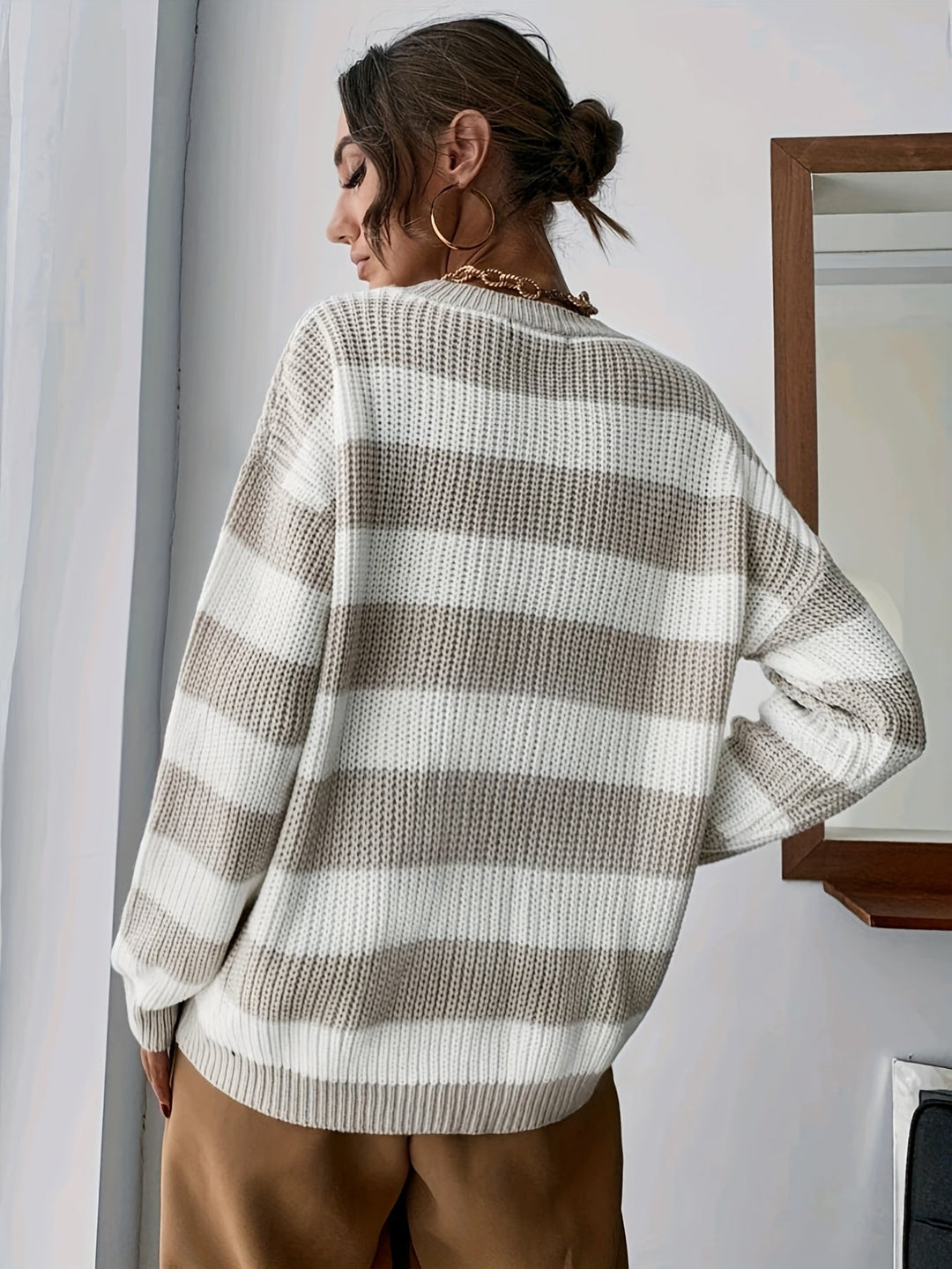 Drune | Bequemer Gestreifter Pullover