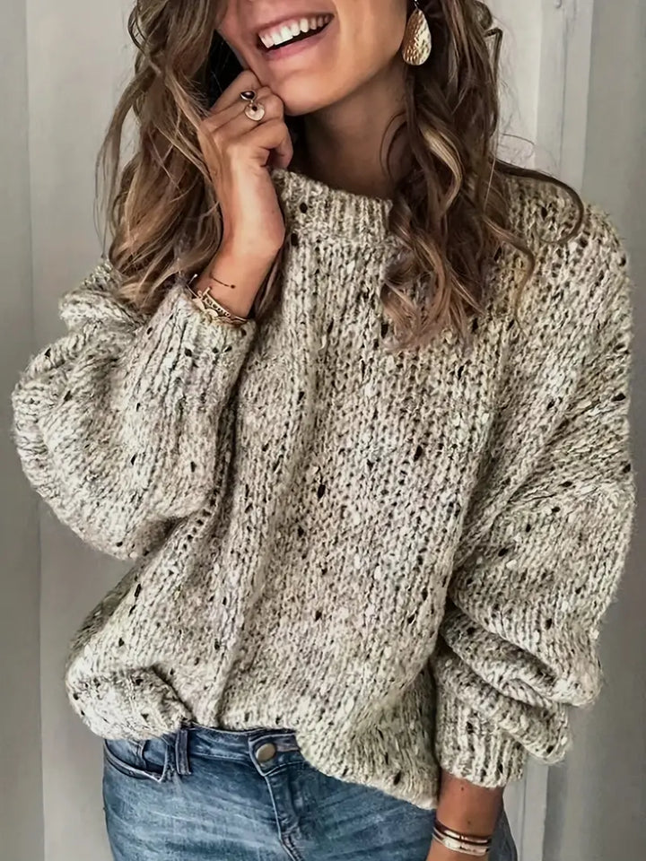 Drune | Rundhalsausschnitt Pullover mit Punktemuster