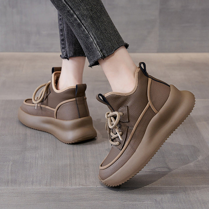 Drune | Damen Bequeme Plattform Kurze Stiefel