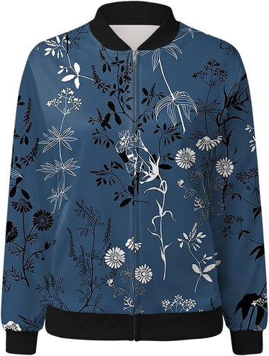 Drune | Bomberjacke mit Blumenmuster für Damen