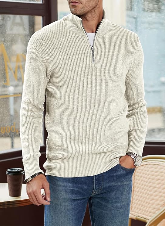 Drune | Stylischer Zipper Pullover für Herren (italienisches Design)