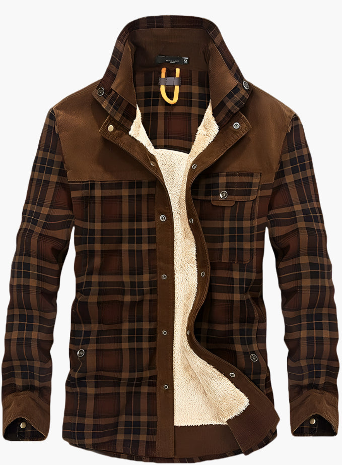 Drune | Outdoor Flanelljacke im Holzfäller-Stil mit Fleece - Freizeit- und Arbeitsjacke