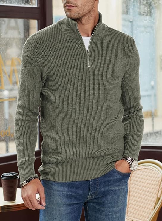 Drune | Stylischer Zipper Pullover für Herren (italienisches Design)