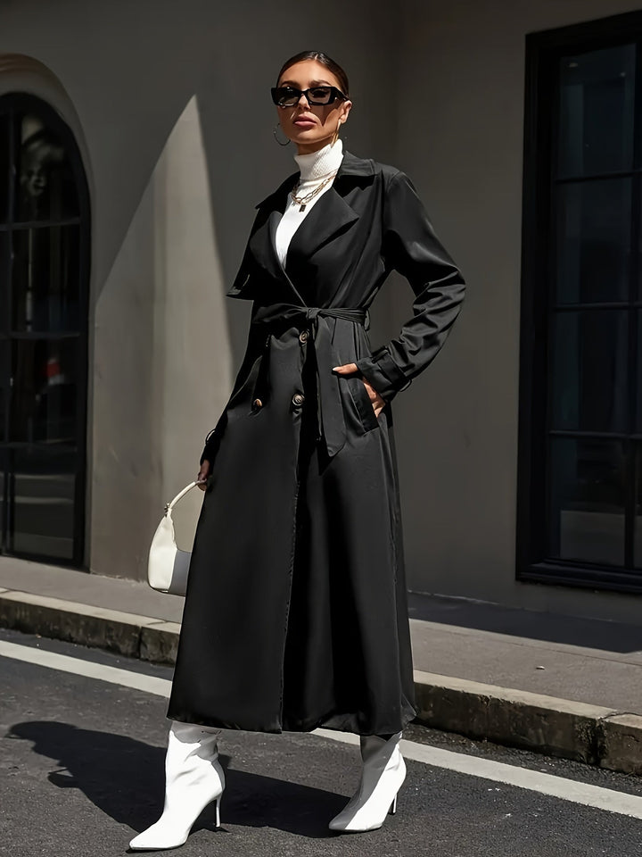 Drune | Trenchcoat mit Knopfdekor für Damen - Perfekt für formelle Anlässe