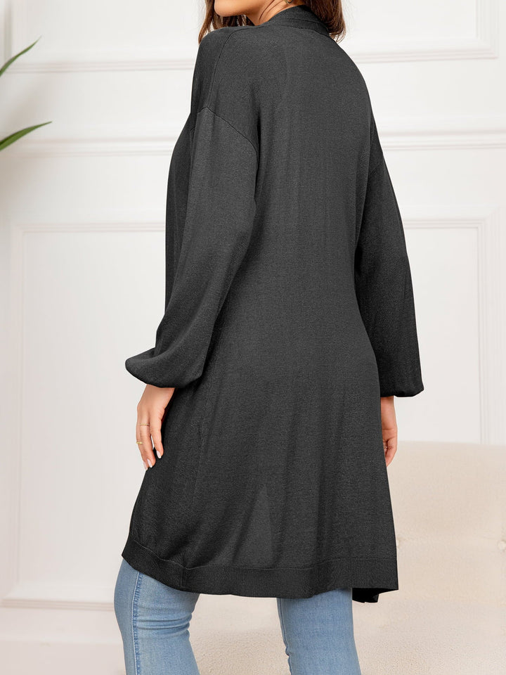 Drune | Gefallen Schulter Offene Front Langarm Cardigan