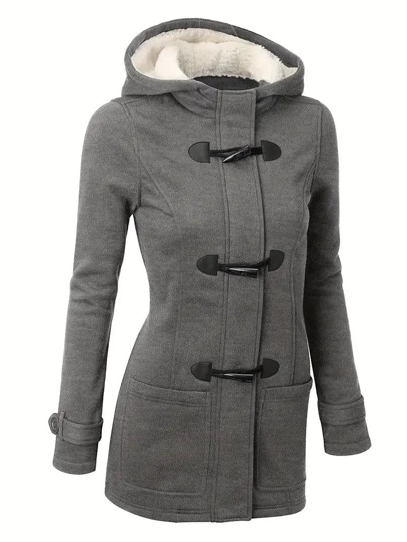 Drune | Kapuzenmantel - Warmes Sherpa-Futter - Lässige Winterbekleidung - Wollmischung