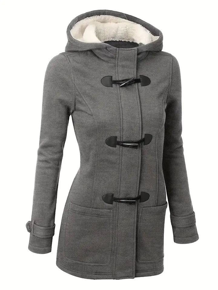 Drune | Kapuzenmantel - Warmes Sherpa-Futter - Lässige Winterbekleidung - Wollmischung