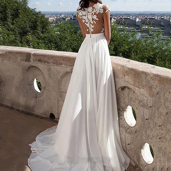 Drune | Spitzen-Spalt-Abendkleid