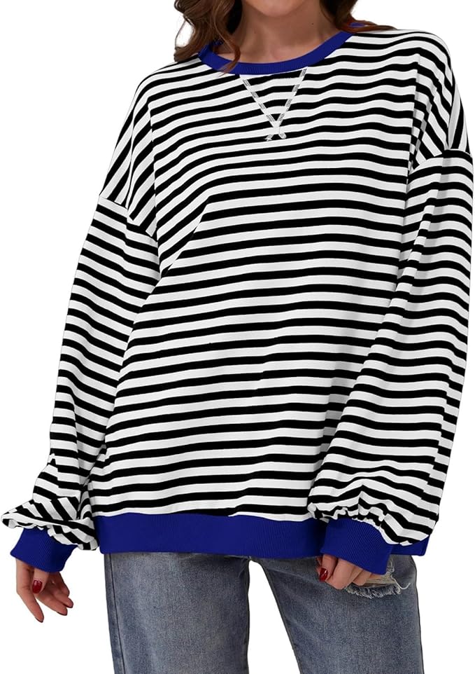 Drune | Gemütlicher Oversized Gestreifter Pullover