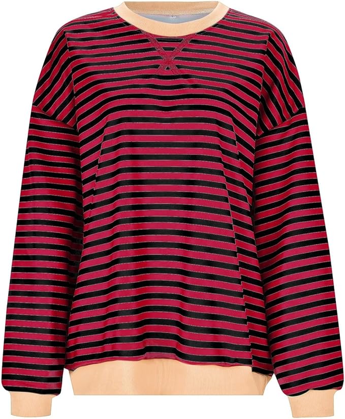 Drune | Gemütlicher Oversized Gestreifter Pullover