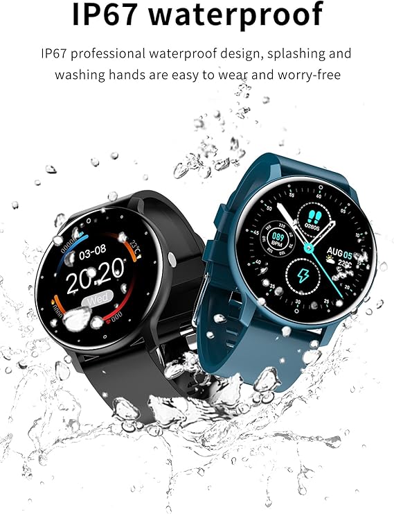 Drune | Wasserdichte Unisex Smartwatch Mit Fitness Tracker Und Herzfrequenzmesser