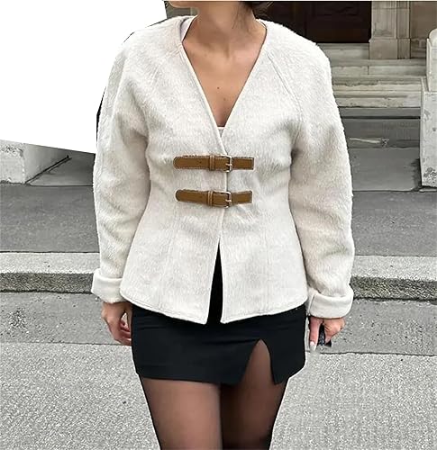 Drune | Damen Weinlese Schnallenmantel