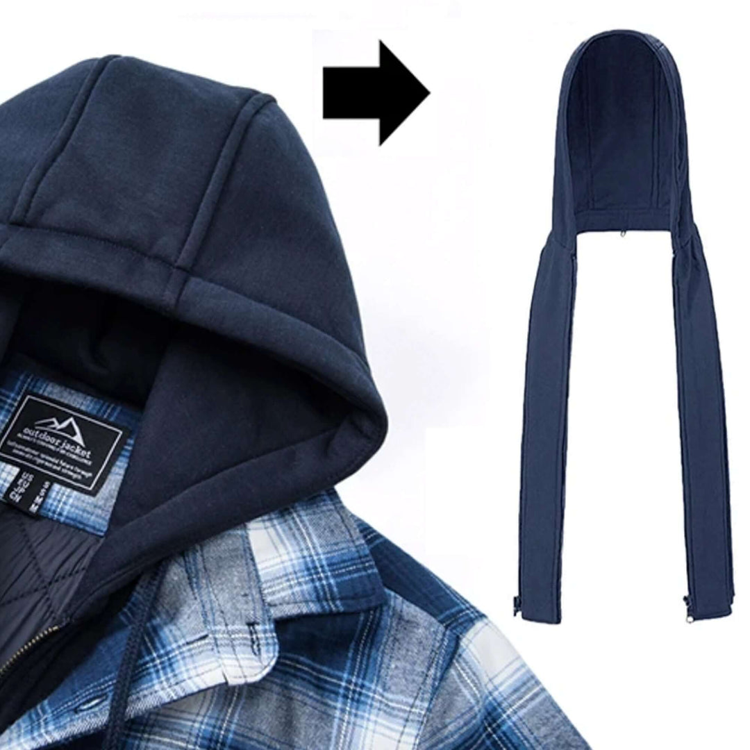 Drune | Herren Karierte Langarm Freizeitjacke