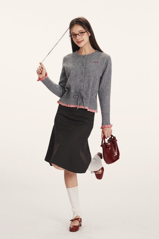 Drune | Slim-fit knit cardigan with insert design