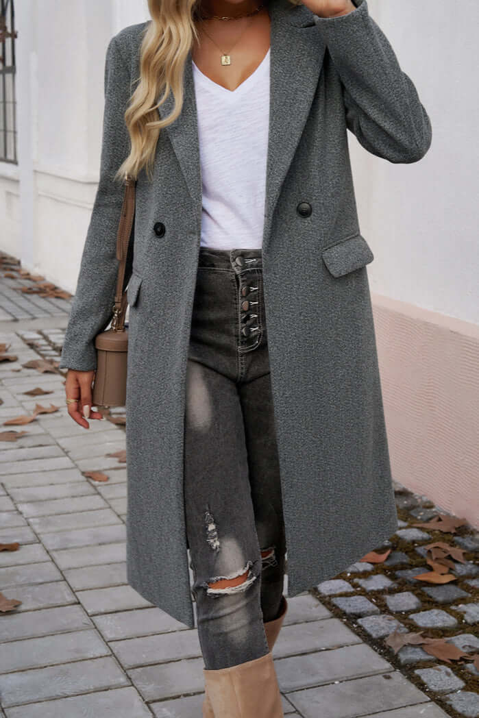 Drune | Eleganter Doppelreihiger Langmantel