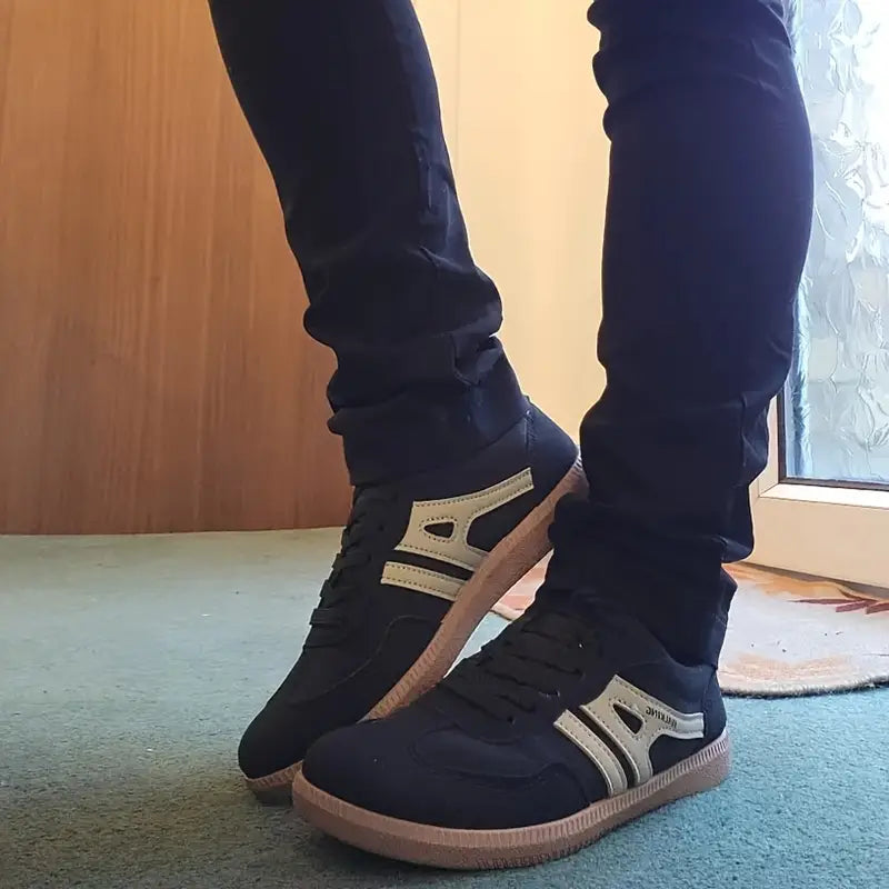 Drune | Damen Lässige Turnschuhe Mit Niedrigem Absatz, Schnürung Mode Schuhe