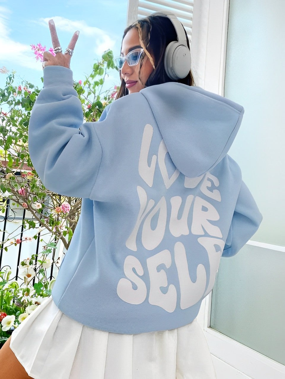 Drune | Gedruckter Baumwoll-Hoodie