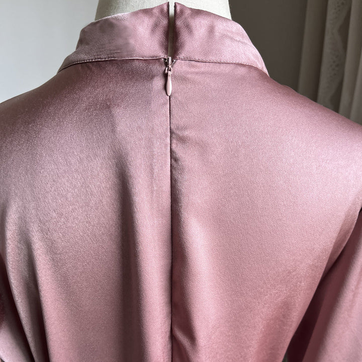 Drune Elegant Satin Gebundenes Kleid