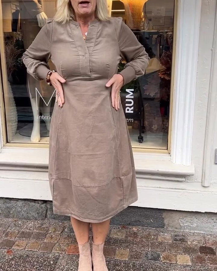 Drune | Retro Kleid mit Langen Ärmeln