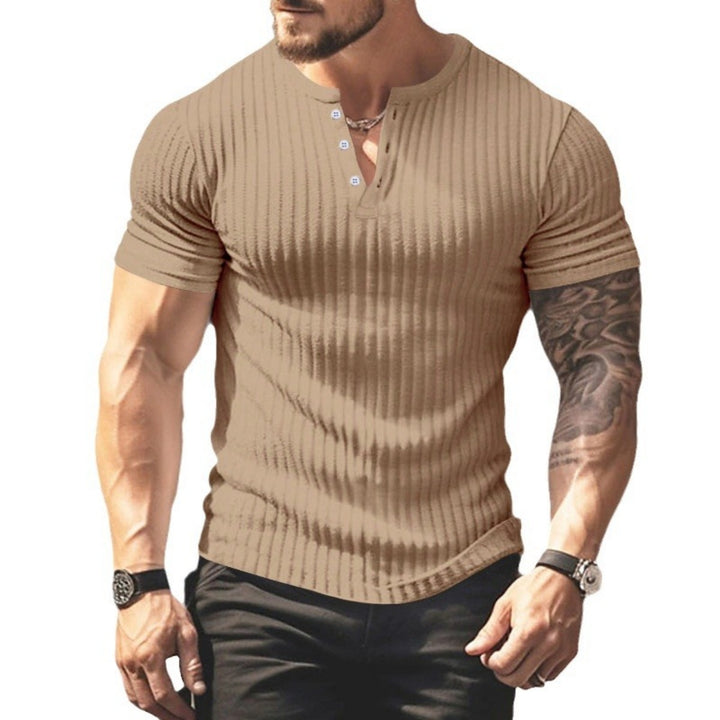 Drune | Einfarbig Lässig gestricktes T-Shirt