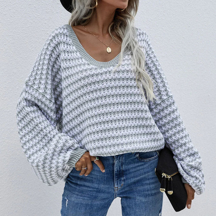 Drune | Gestreifter Strickpullover mit Lässigem Look
