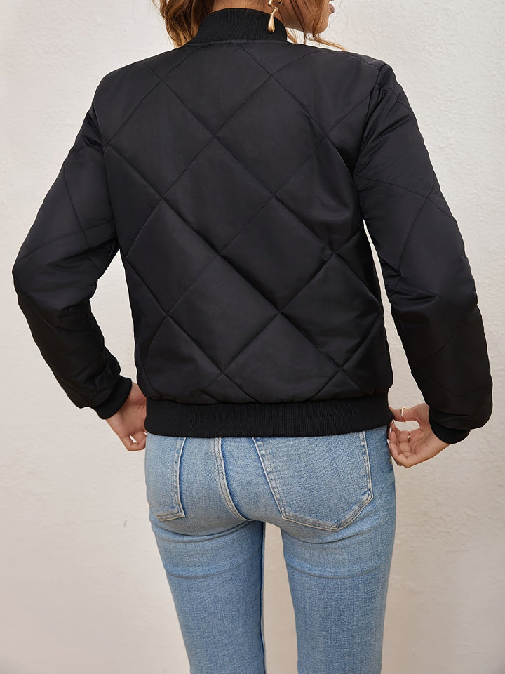 Drune | Argyle-Muster Bomberjacke für Frauen