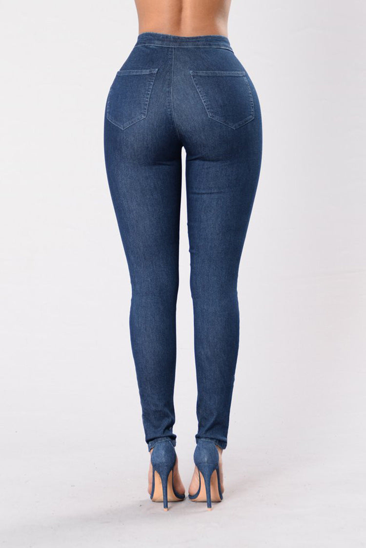 Damen Hochgeschnittene Skinny Jeans Drune