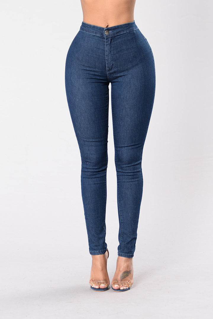 Damen Hochgeschnittene Skinny Jeans Drune