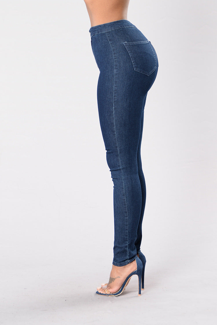 Damen Hochgeschnittene Skinny Jeans Drune
