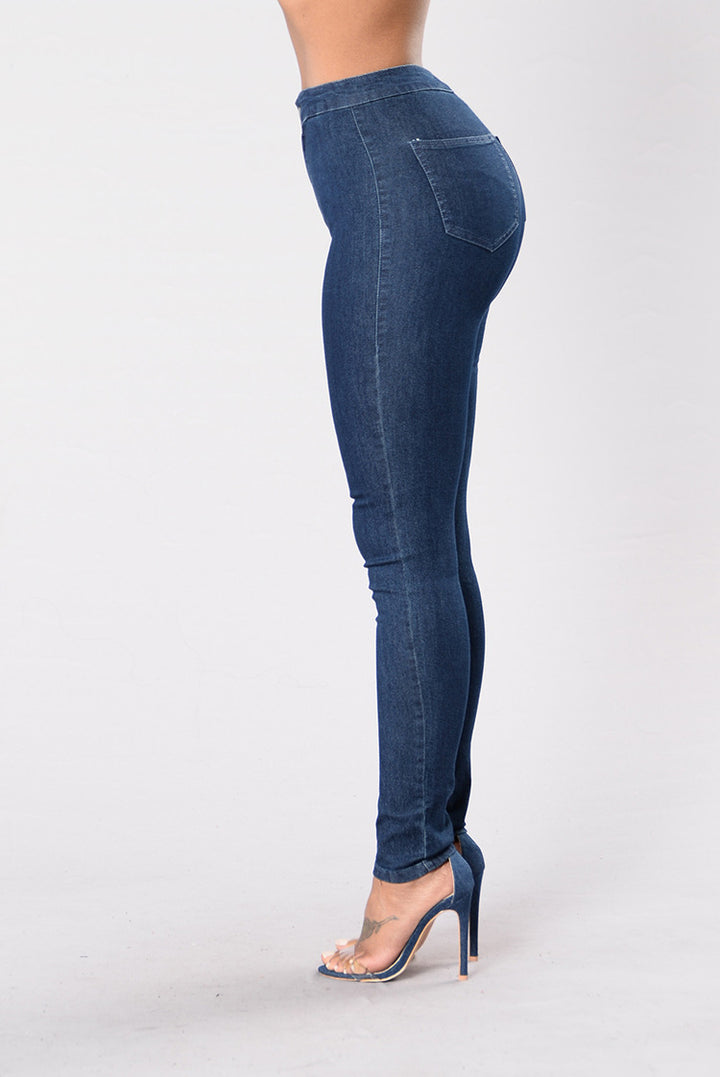 Damen Hochgeschnittene Skinny Jeans Drune