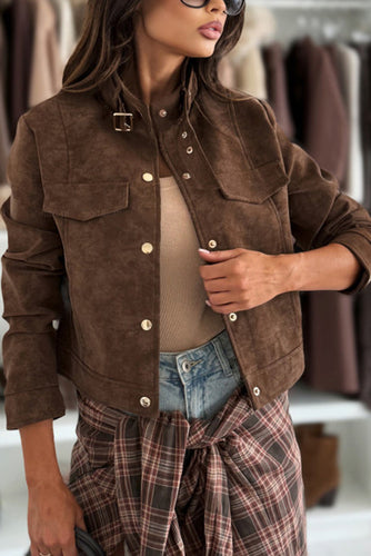 Drune | Langarm Casual Jacke mit Knöpfen