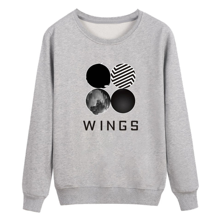 Damen Sweatshirt mit kreativem Grafikdruck und Rundhalsausschnitt Drune
