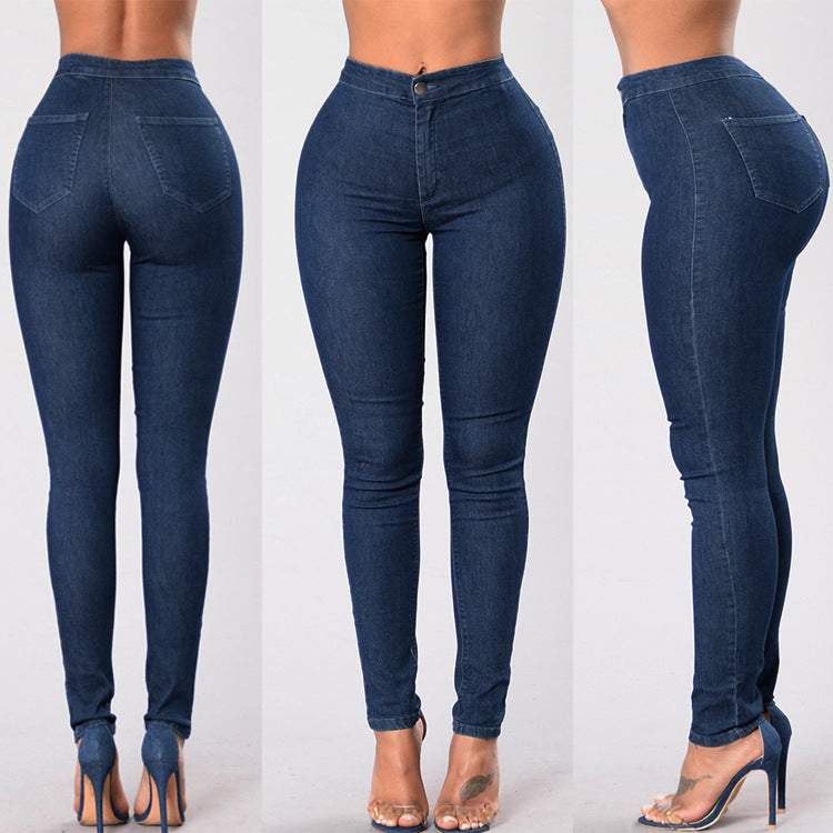 Damen Hochgeschnittene Skinny Jeans Drune