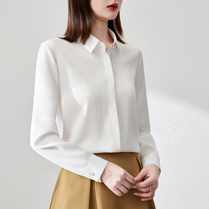 Drune | Elegantes Satinoberteil für Damen mit vielseitigem Stil
