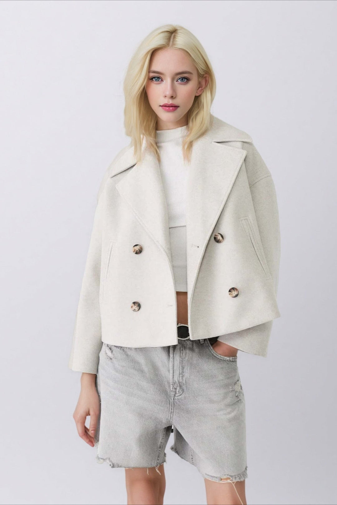 Drune | Revers Wolle Mischjacke