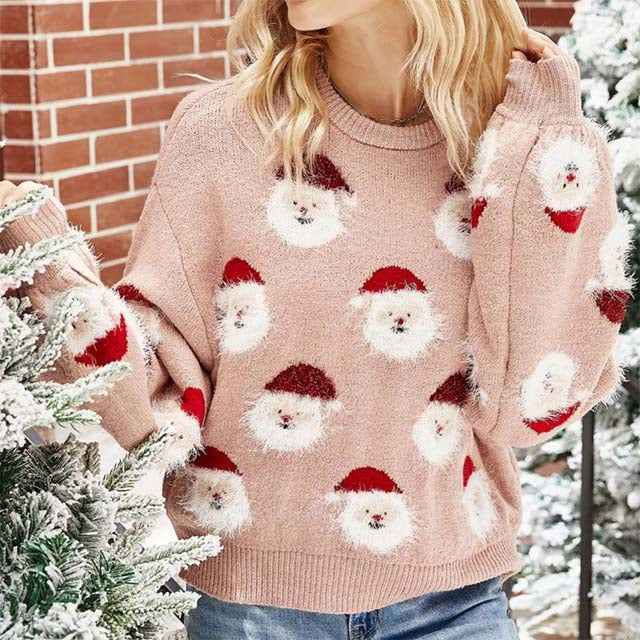 Drune | Modischer Weihnachtsstrickpullover für Damen