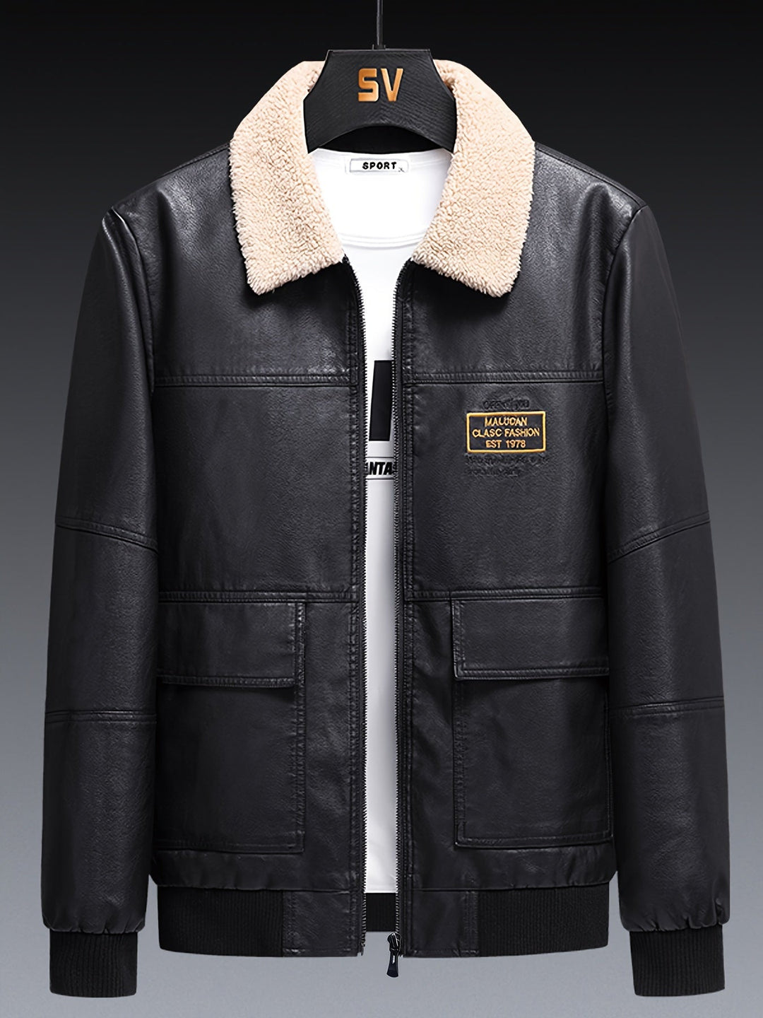 Drune | lässige vegane Wildleder-Fleecejacke für Männer - Ideal für Herbst/Winter