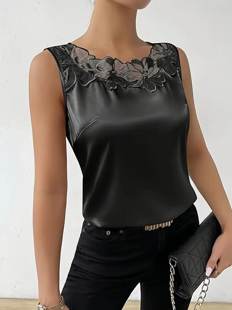 Drune | Satin Bluse Mit Blumendetail Für Damen