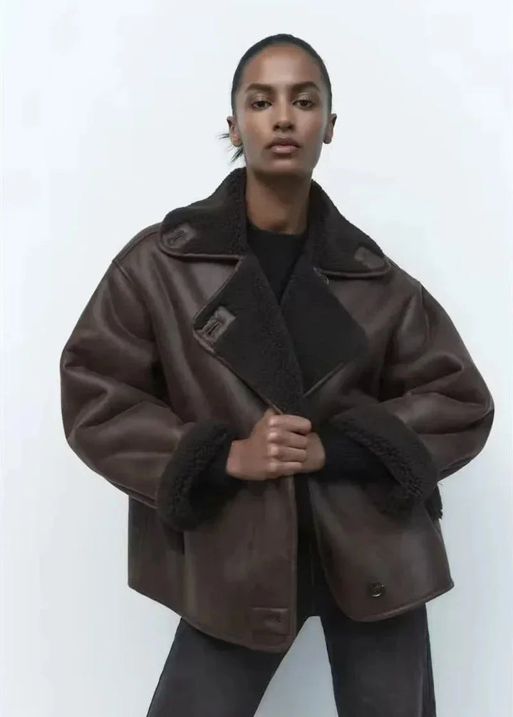 Drune | Stil Doppeltseitige Kunstlederjacke