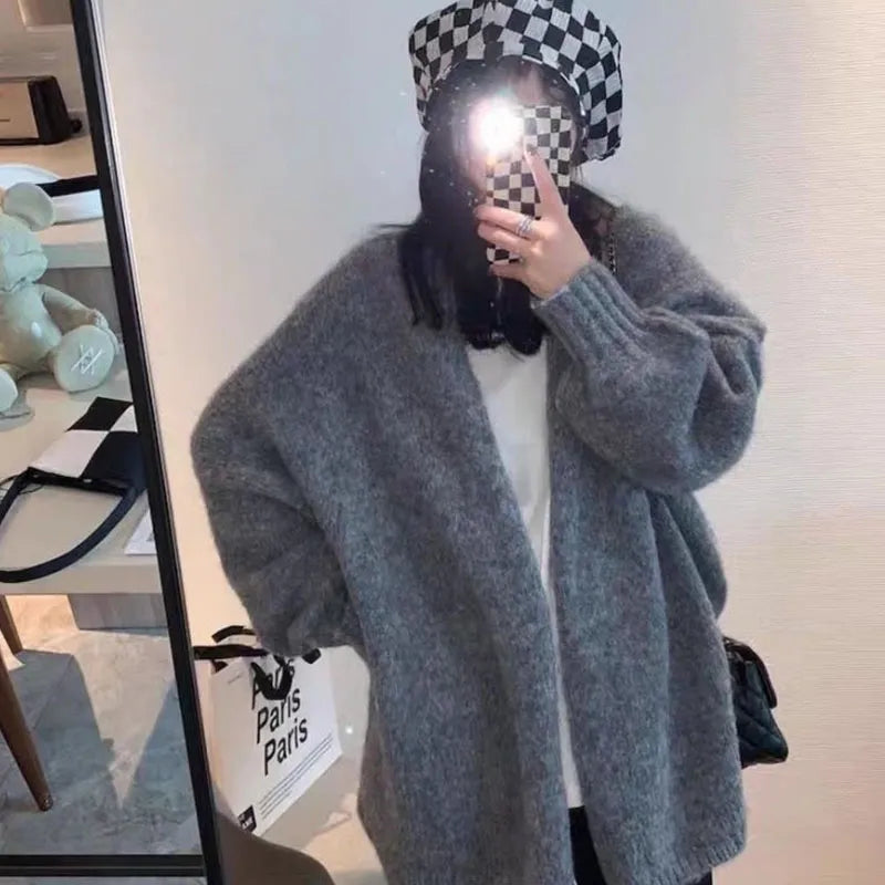 Drune | Cozy oversized knit cardigan with button closure